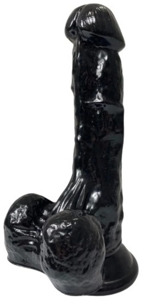 Dildo Realist Raiden, PVC, Negru, 17.5 cm, Guilty Toys