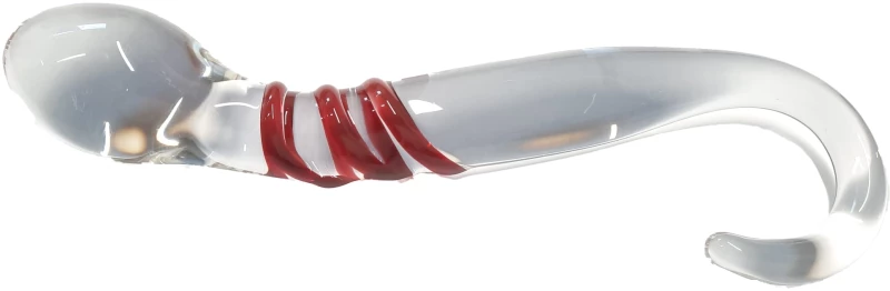 Dildo din Sticla Curbat, 18 cm, Guily Toys