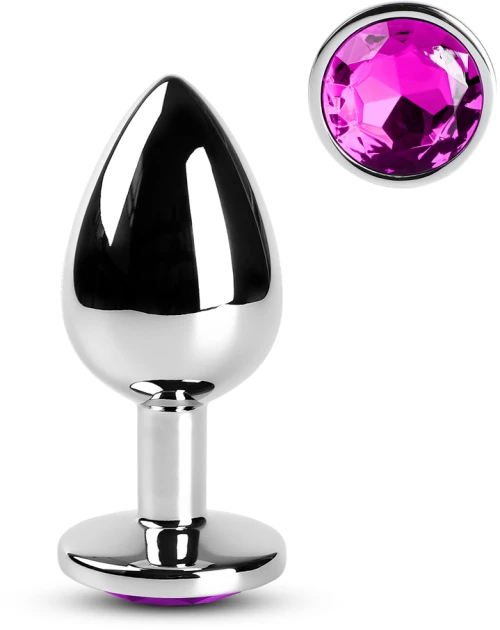 Purple Medium Metallic Anal Plug
