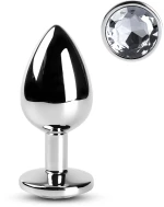 Clear Medium Metallic Anal Plug