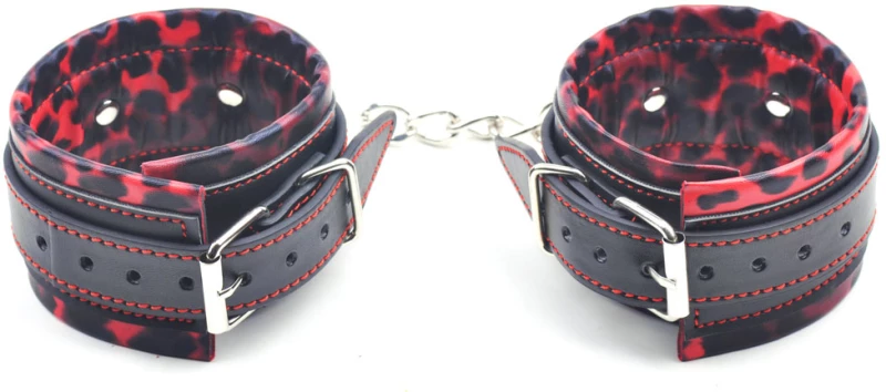 Red Leopard Handcuffs