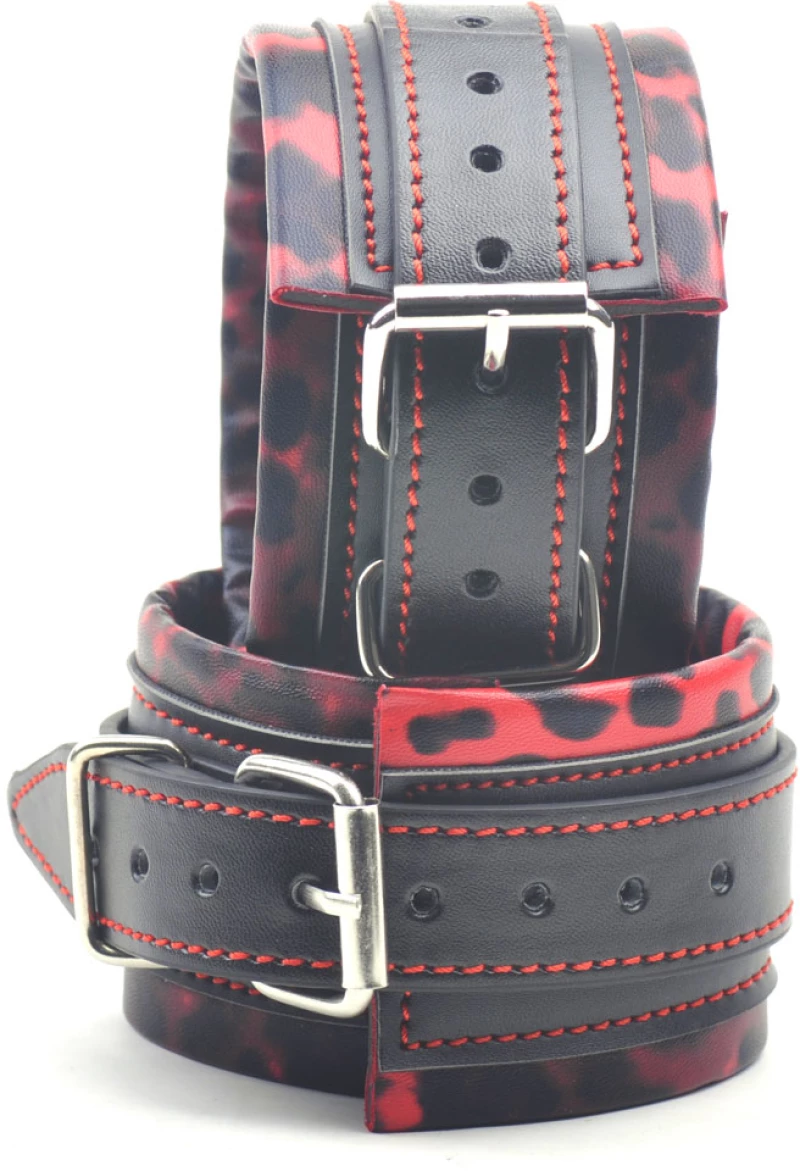 Red Leopard Handcuffs