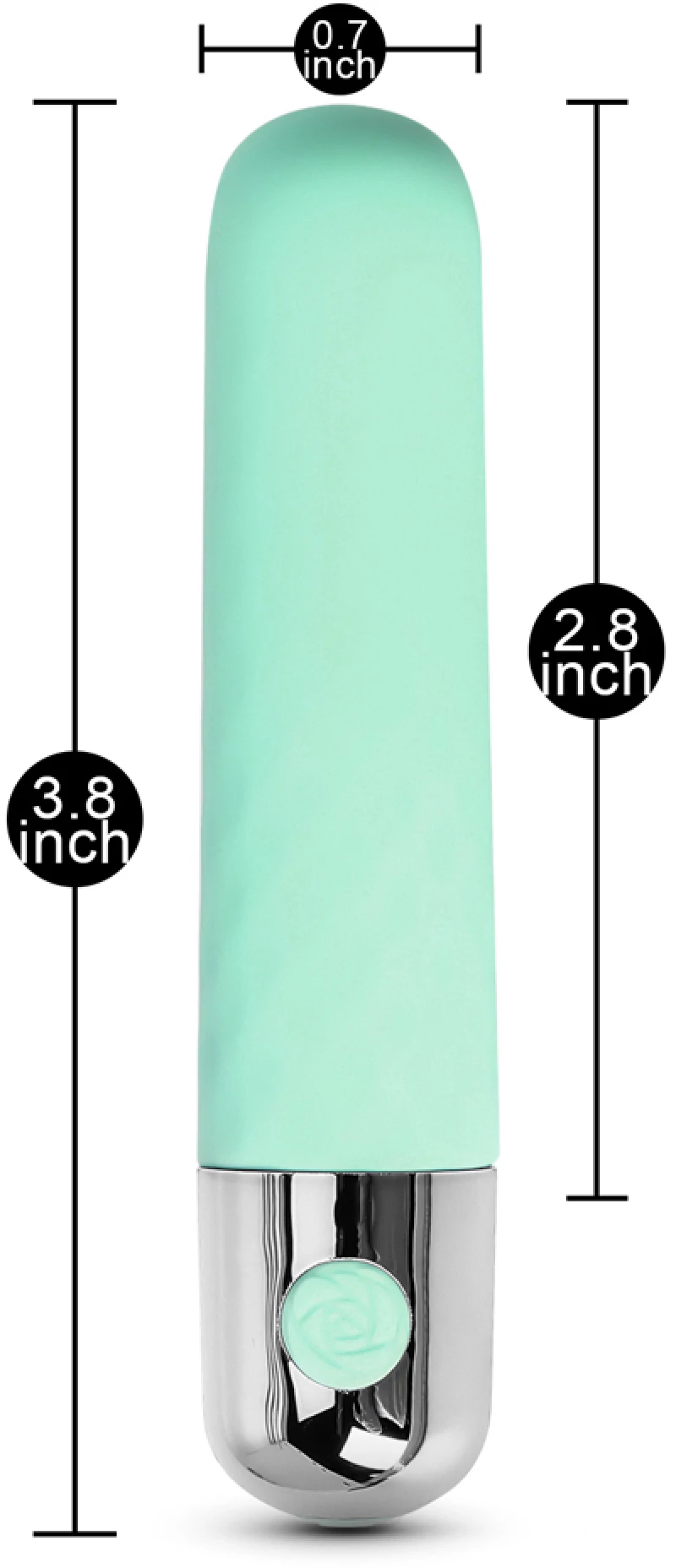 3.8" Green 10-Speed USB Silicone Vibrator