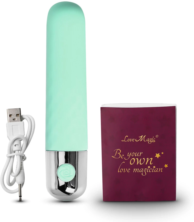 3.8" Green 10-Speed USB Silicone Vibrator