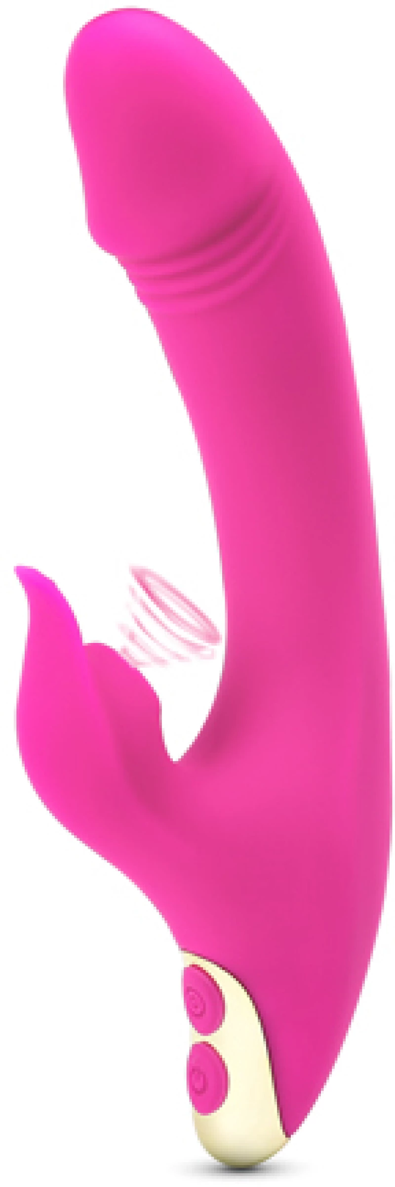 Pink Color 9 Speeds Rechargeable Silicone Penis Vibrator with Su
