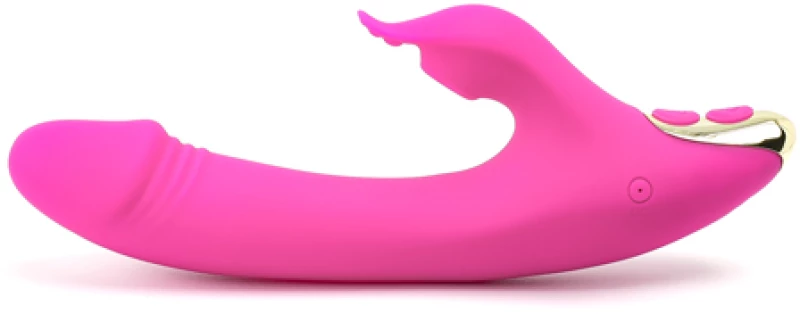 Pink Color 9 Speeds Rechargeable Silicone Penis Vibrator with Su