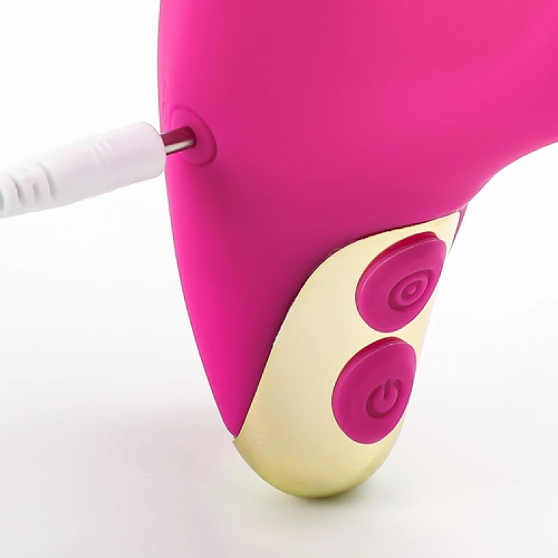 Pink Color 9 Speeds Rechargeable Silicone Penis Vibrator with Su
