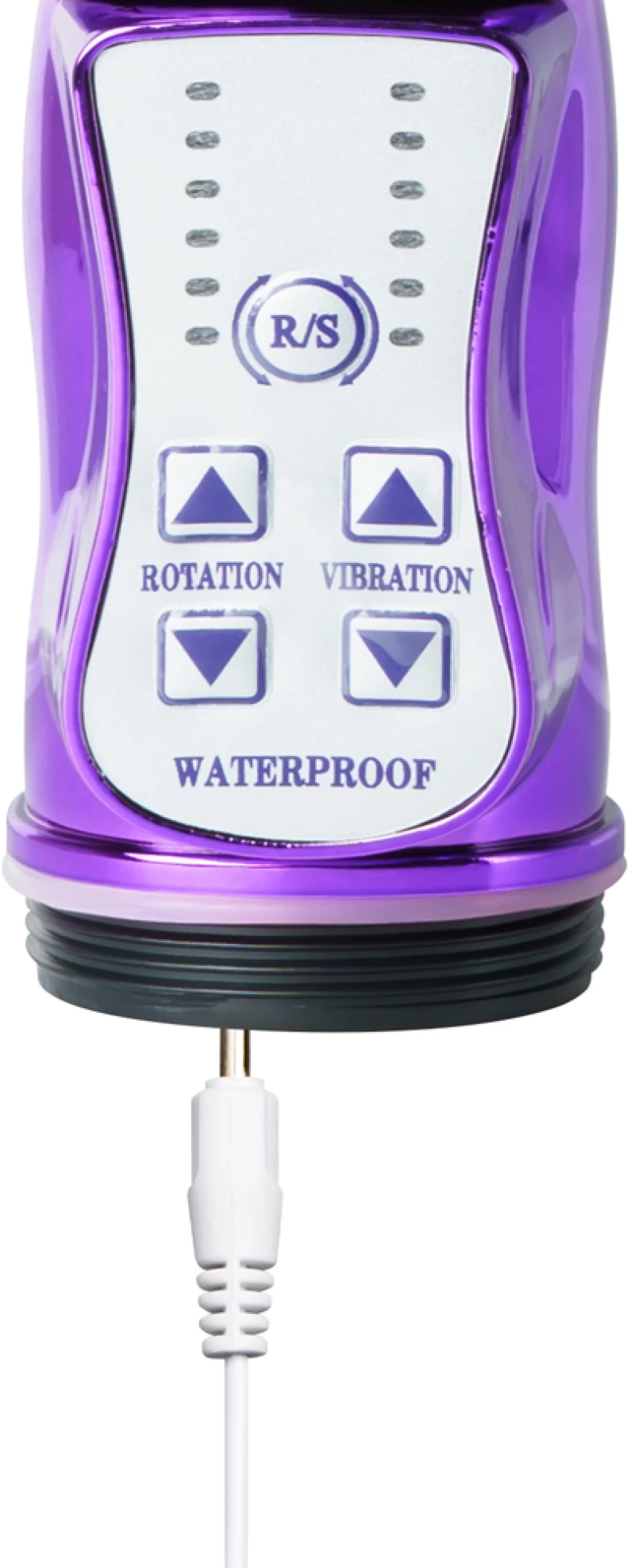 USB Rechargeable Electroplating Purple Color Pearls G-Spot Vibra