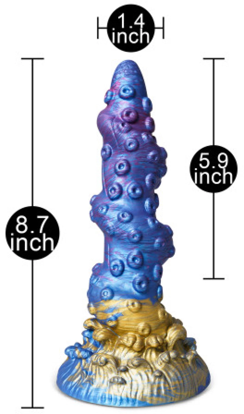 Alien Tentacle Dildo with Suction Cup 15x3.5 cm