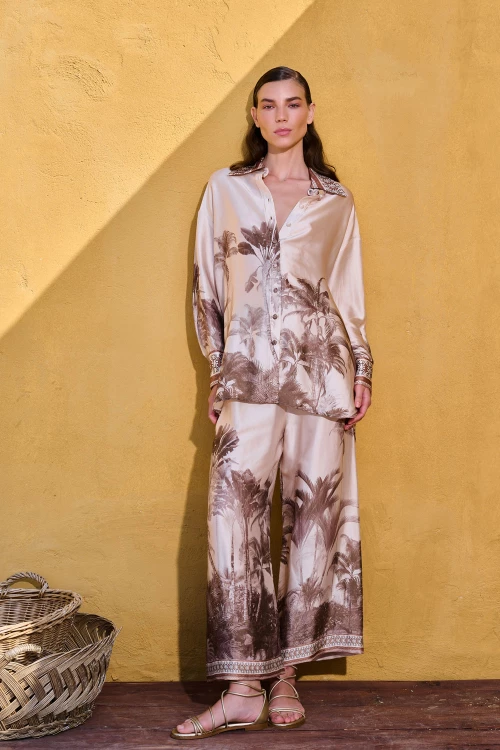Πουκάμισο Γυναικείο Taupe Lace
