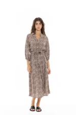 Γυναικείο Beachdress Pink Label -  Φόρεμα Maxi - Γήινες Αποχρώσεις - Viscose