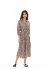 Γυναικείο Beachdress Pink Label -  Φόρεμα Maxi - Γήινες Αποχρώσεις - Viscose