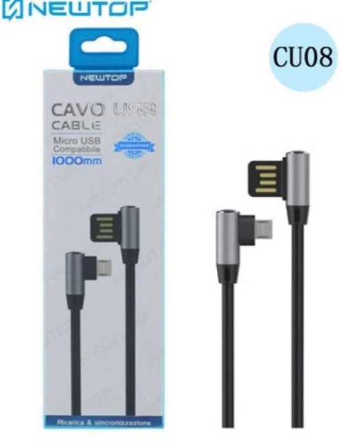 Newtop Καλώδιο USB to micro USB 1 μέτρο CU08 Ασημί