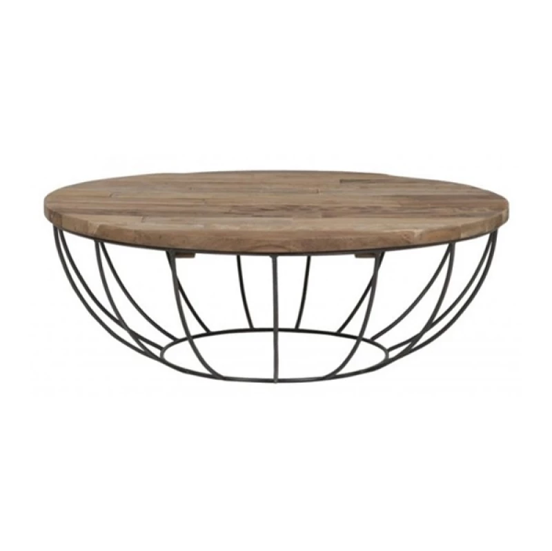TS Wood Τραπέζι σαλονιού Berta μαύρο από ξύλο Teak 60x35cm - 062023