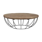 TS Wood Τραπέζι σαλονιού Berta μαύρο από ξύλο Teak 60x35cm - 062023