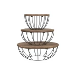 TS Wood Τραπέζι σαλονιού Berta μαύρο από ξύλο Teak 60x35cm - 062023