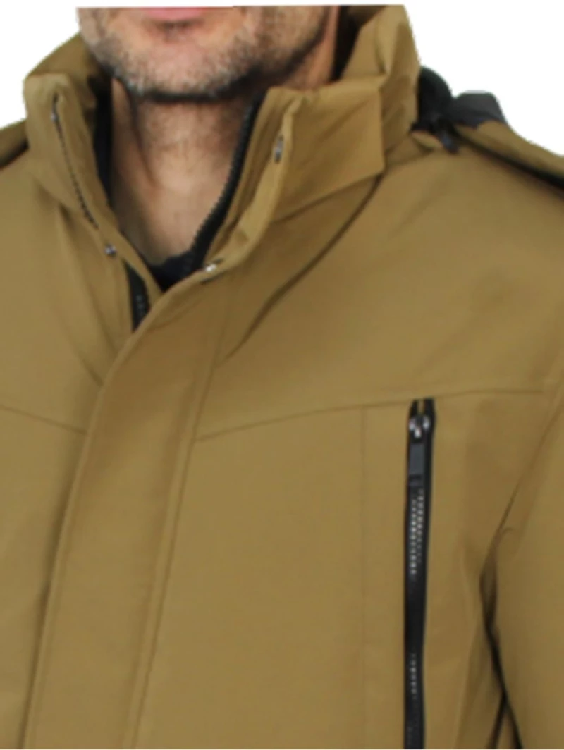 KOYOTE Ανδρικό κάμελ ενισχυμένο μακρύ παρκά 102291e Camel