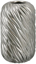 Βάζο Ασημί Κεραμικό 12x12x20cm