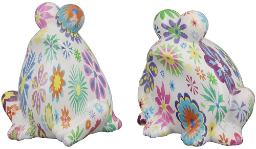 Διακοσμητικό Βάτραχος Πολύχρωμο Κεραμικό 8x11x11cm