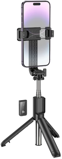 Borofone Selfie Stick BY11 Happy bluetooth with tripod and remote control black