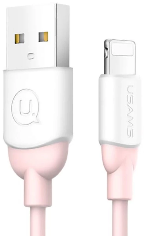 USAMS US-SJ245 Καλώδιο Συγχρονισμού Δεδομένων/Φόρτισης Lightning 8 Pin (1.0m) (2.0A) (Ροζ)