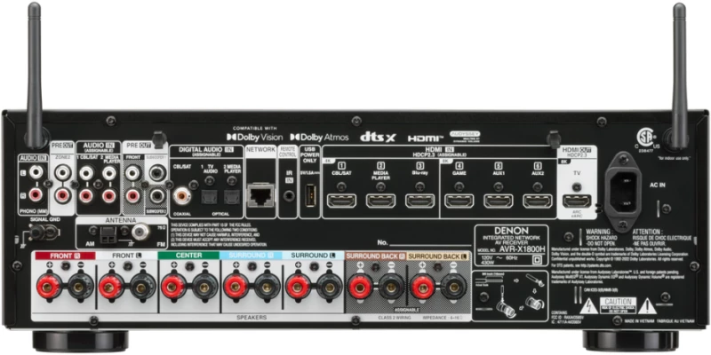 Denon AVR-X1800H DAB Black