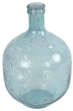 Βάζο γυάλινο μπλε Φ15,5x25CM