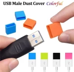 Μαλακό Πλαστικό Κάλυμμα  Υποδοχής Θύρας USB Καλωδίου (2τμχ) (Ροζ) (OEM)