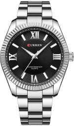 Curren C8453 Black Ρολόι με Μαύρο Καντράν και Ασημένιο Μπρασελέ
