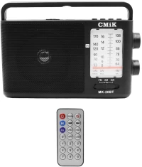 Φορητό Ασύρματο Ηχείο Bluetooth FM/ΑΜ/USB/TF/AUX 10W με Τηλεχειριστήριο CMiK MK-20BT Μαύρο