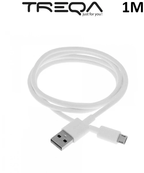 Καλώδιο Γρήγορης Φόρτισης και Μεταφοράς Δεδομένων 1m USB σε Micro USB Treqa CA-1011 Λευκό
