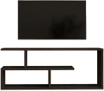 Έπιπλο τηλεόρασης Waldo pakoworld μαύρο-ανθρακί μελαμίνης 100x29,5x40εκ