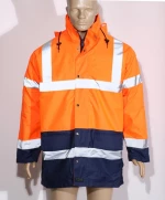 Μπουφάν παρκά  υψηλής ευκρίνειας YELLOW/NAVY