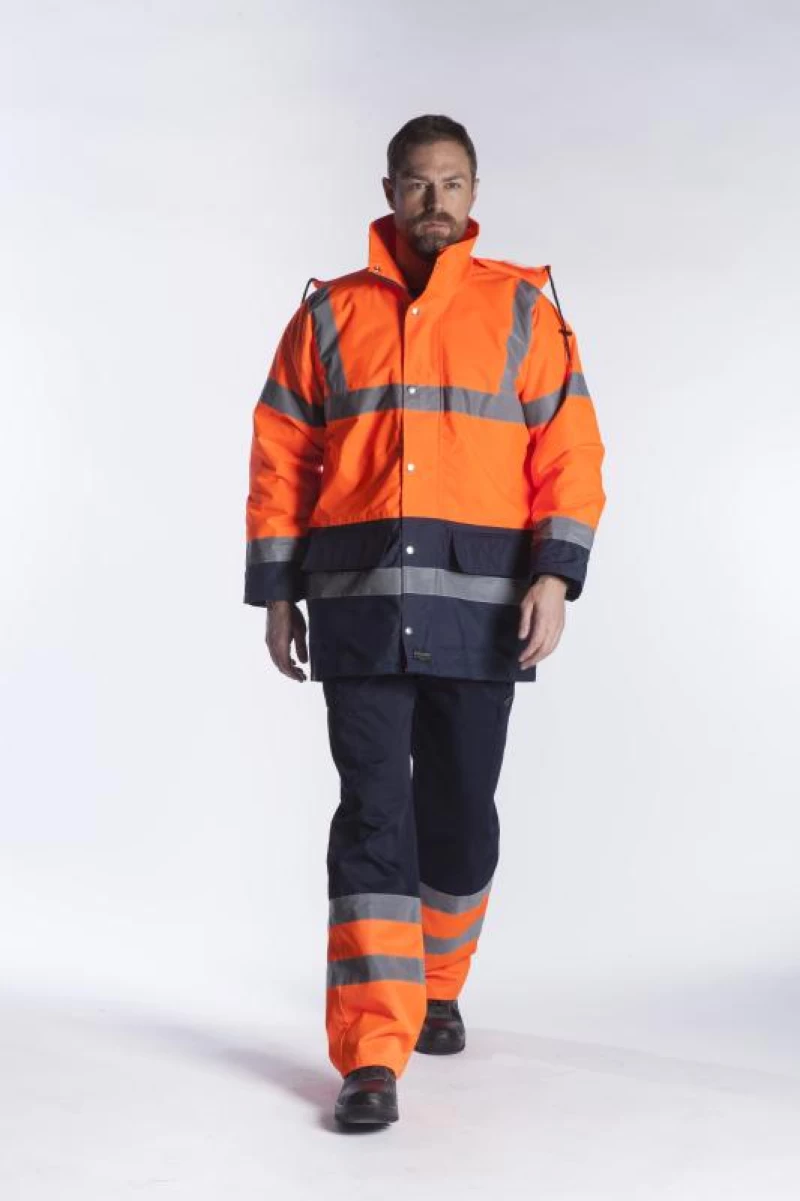 Μπουφάν παρκά  υψηλής ευκρίνειας YELLOW/NAVY