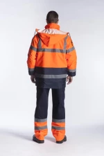 Μπουφάν παρκά  υψηλής ευκρίνειας YELLOW/NAVY