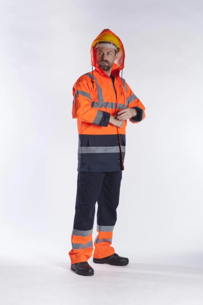 Μπουφάν παρκά  υψηλής ευκρίνειας YELLOW/NAVY