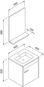 ΚΑΘΡΕΦΤΗΣ TIKA 50cm 3MTIK050ABM
