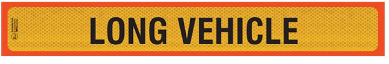 Αντανακλαστική Πινακίδα Αλουμινίου Long Vehicle 125 x 20cm Π.3M.102 1 Τεμάχιο