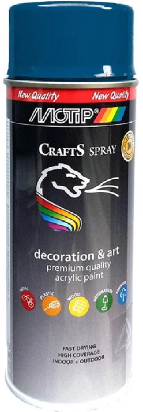 Σπρέι Βαφής Ακριλυκό Μπλε Γυαλιστερό Motip Crafts RΑL 5010 400ml