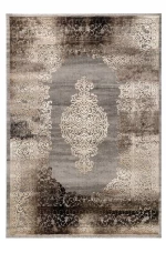 Tzikas Carpets 23024-ΚΑΦΕ-ΓΚΡΙ Χαλί VINTAGE - 166x236cm