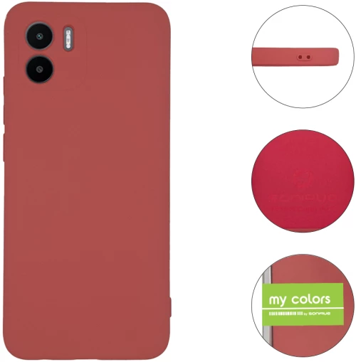 Θήκη Σιλικόνης My Colors Sonique Xiaomi Redmi A1 / Redmi A2 Μπορντό Ανοιχτό - Sonique - Μπορντό Ανοιχτό - Redmi A1, Redmi A2