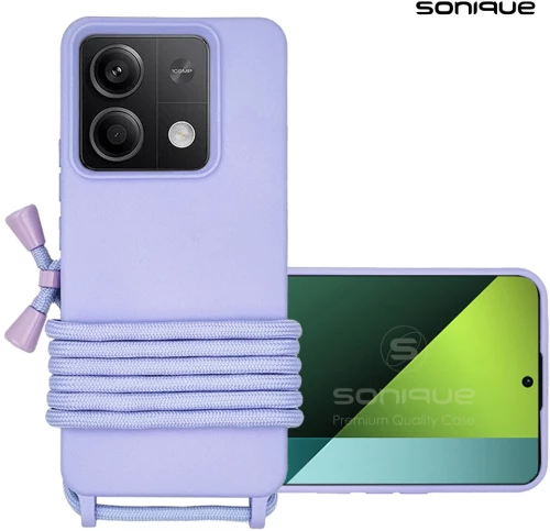 Θήκη Σιλικόνης με Κορδόνι CarryHang Sonique Xiaomi Redmi Note 13 5G Λιλά - Sonique - Λιλά - Redmi Note 13 5G - Θήκες Πλάτης