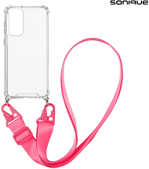 Θήκη Σιλικόνης με Strap Sonique Armor Clear Samsung Galaxy S23 FE Φουξ - Sonique - Φουξ - Galaxy S23 FE - Θήκες Πλάτης