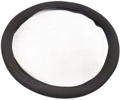Κάλυμμα τιμονιού από οικολογικό δέρμα 39 cm - Simple - γκρι χρώμα -1 τμχ.