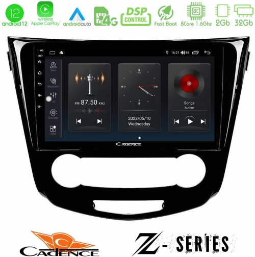 Cadence Z Series Nissan Qashqai J11 (Manual A/C) 8core Android12 2+32GB Navigation Multimedia Tablet 10"