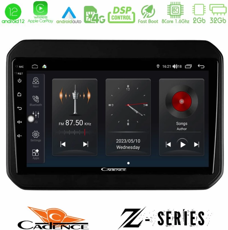 Cadence Z Series Suzuki Ignis 8core Android12 2+32GB Navigation Multimedia Tablet 9"