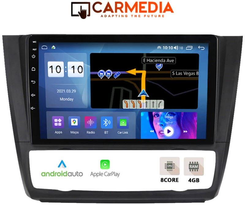 CARMEDIA CM409-13 TABLET 9'' OEM BMW SERIES 1 (E81-82-87-88) 2004-2013 KLIMA