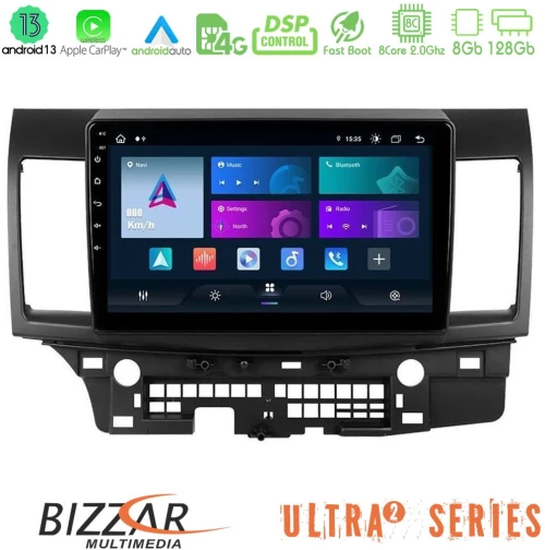 Bizzar Ultra Series Mitsubishi Lancer 2008 – 2015 8core Android13 8+128GB Navigation Multimedia Tablet 10"