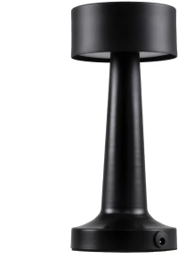 GloboStar® BELLA 76503 Μοντέρνο Επιτραπέζιο Φωτιστικό Πορτατίφ LED 1.5W 105lm 120° DC 5V Επαναφορτιζόμενο με Μπαταρία Li-ion 1800mAh - Διακόπτη Αφής με 3 Εντάσεις Φωτισμού Θερμό Λευκό 2700K Dimmable - Φ9 x 21cm - Μαύρο