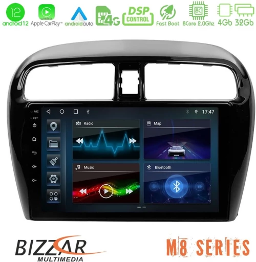 Bizzar M8 Series Mitsubishi Space Star 2013-2016 8core Android13 4+32GB Navigation Multimedia Tablet 9"